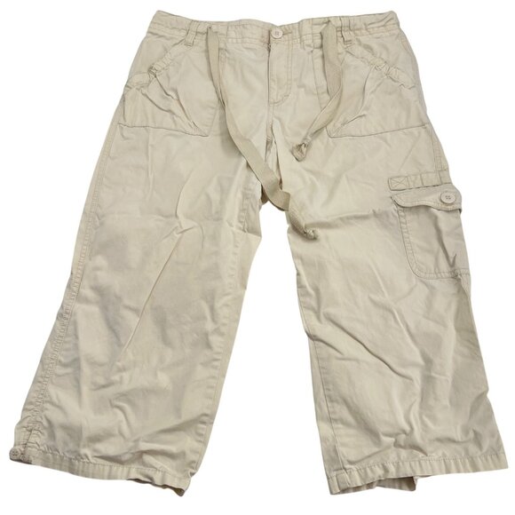 Dockers Women's size 8 Cargo Capri pants Lightweight Favorite Fit Casual Beige - Picture 1 of 7